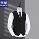 ROMON (ROMON) Traje de chaleco Men 2025 Business Casual Vest GROUM GROUM MAN BODA BUDA BROTRO GRUPO 801 GRIS (VESTO SOLO) L 175