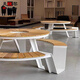 Restaurant à table ronde en plein air, café, chaise de parc de loisirs en plein air, meubles de table de hall et de chaise de l'hôtel Courtyard, chaise simple en dossier 2300 * 600 * 840