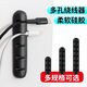 多孔理线器免打孔强贴带胶 电线自粘壁挂式理线器 网吧电脑线网线桌面收纳 3孔1个装-白色