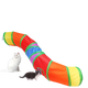 Lanswood Cat Toy Cat Tunnel Kitten Funny Stick Pet Cat Toys Cat Supplies Necessary Supplies for Self-Happiness Cats Colored S-shaped Channel 25x122cm