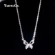 Yijin Hollow Butterfly S999 Pure Silver Necklace for Women, Exquisite and Sweet, Gift for Girlfriends on Chinese Valentine's Day, Bow Gift Box, S999 Pure Silver-Butterfly Necklace