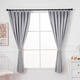 Jueming full blackout curtains bedroom bay window sunshade and sun protection curtains 41 shuttle hot silver star gray 2 width * 2 height