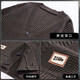 Lexinchao winter trendy brand retro V-neck cardigan sweater men loose large size American heavy casual knitted sweater jacket dark brown M[100-130Jin[Jin equals 0.5 kg]]