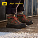 
CAT Carter Martin Boots Working Boots Men and Women's Same Shoes and Boots NC Co-branded Antarctic Adventure Outdoor Anti-Slip Short Khaki Green + Black 42