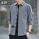 Jeep Spirit haut de gamme en coton pur fermer la chemise d'été pour hommes Version en vrac de 7 quarts de veste de travail à manches à manches inférieures et polyvalente matériau de coton pur de haute qualité de 7008 (jin) 3xl 175jin [Jin est égal à 0,5 kg] -195jin [jin égaux 0,5 kg]
