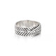 IDEAGEMER925 Silver Fidel Ring Men's Simple Niche Light Luxury European and American Trend Brand Versatile Boys' Ring Accessories Fidel Ring - Opening No. 19-21