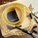 线艺匠8股纯银镀金尊贵版榭兰图mmcx0.78适用于索尼m9森海HD800S IE9004.4线耳机升级线 3.5mm 插头 直头 一般手机*电脑适用插头 MMCX/榭兰图/846/aoinc5