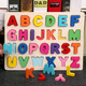 Hölzerne Kinder digitale Buchstabenpaarung Board Baby Farbform Kognitive Puzzle Puzzletafel Frühschulpuzzle Spielzeug HJ-Caps Brief Kognitive Board