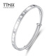 TTMIX platinum bracelet women's pt950 bright simple platinum bracelet hollow push-pull adjustable 23.3-23.5g
