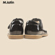 M.Latin/ Shopping mall same style Maratin children's clothing children's leather shoes spring new style girls' super-fine small leather shoes black size 29