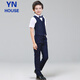 
Yinuofang children's dress suit Navy blue boy vest suit Navy blue suit 150CM