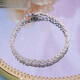 Nilan platinum pt950 bracelet moissanite women's wheat twist light luxury niche full diamond new style 16cm