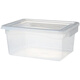 Jianlu kommerziell großer Kapazität Super großer Kühlschrank Frische Aufbewahrungsbox Lebensmittelqualität Transparent rechteckige Kunststoffspeicherbox mit Deckeletikettbox 9928 [Länge 52 Breite 37 Höhe 24 cm] 26 Liter