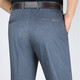 Junxinniao (junxinniao) sommer dünne dünne mittlere und ältere Freizeithosen hohe Taille losen Nicht-Eisen-Anti-Falten-Businesshosen Gerade Stretch Men's Hosen 687# Blau Größe 34 = 2 Fuß 7 Taillenumfang