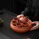 SUSHI CERAMICS purple sand Xishi teapot 4 cups with purple sand water storage tea tray Kung Fu tea set convenient tea set