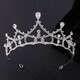 Jiuvia Jiuvia Geburtstagskrone Frau 18-jährige Kopfschmuck Kronkronhaarzubehör High-End Prinzessin Brautkleid Hochzeit Accessoires Silberkrone