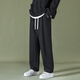 
CLOR casual pants men's spring and autumn wide-leg trendy cotton comfortable sports loose straight trousers CM01 black L