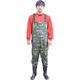 Hongshiyu waterproof and electricity-proof thickened wear-resistant acid and alkali resistant waders waterproof clothing fishing fishing waders blue half body 44