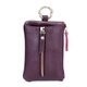 Qiger Neue Kapazität Schlüsselbeutel Damen echte Kuhlattenwagen Schlüsselkette Herren Mini kleiner Kartenbeutel Brieftasche integrierter Tasche Pink [Zipper 6 Schnalle]