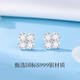 Core luxury sterling silver S999 pure silver four-leaf clover earrings women's light luxury earrings 2025 new ear piercing high-end earrings a pair of four-leaf clover earrings