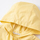 DAVE&BELLA summer children's UV-resistant tops, boys' light coats, girls' hooded sun protection clothes, children's casual outerwear, yellow 130 cm (recommended height 120-130cm)