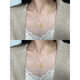 Putino's new product 18.k. gold. Fugitive Princess Bow Necklace Women's Fashion Temperament 2024 New Gold Clavicle Chain Fugitive Bow Necklace + O Chain