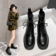 ACESC Martin boots women's 2020 summer and autumn ins trend versatile British style short boots trendy thick-soled boots YAQSQ black 38