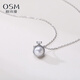 Oshiman Jewelry White Freshwater Pearl Necklace Premium 925 Silver Chain Clavicle Chain Perfume Style Gift Qinxiang Silver