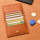 Medu Women's Card Bag Ultra-dünne kleine Bank-Zertifikat-Kartuzenlizenz kleiner Geldbörse Einfacher dünner Anti-Demagnetisierungskartenhalter Ultra-dünner Kartenbeutel [Dark Brown]