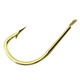 Golden Haixi fishhook with or without barbs Thin-strip Haixi raft fishing stream fishhook Valley wheat crucian carp tilted mouth fishhook Golden Haixi with barbs 50 pieces No. 5