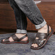 Ji Huilixiu Sandales 2025 Chaussures de plage d'été Sandales masculines décontractées respirant extérieure douce Sole sans glissement.