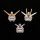 LEMIAO Gundam Robot Mobile Suit Brooch New Trendy Personality Cute Japanese Badge Cartoon Pin Couple Accessories 2# Unicorn A24-209