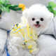 Tang Chong small dog raincoat four-leg waterproof all-inclusive Teddy Bichon Pomeranian poncho pet rainy day artifact clothes small, medium and large dogs yellow pineapple (without rope) L [recommended weight 8-10Jin [Jin equals 0.5 kg]]