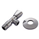 
Submarine F701/F702 angle valve copper slow-opening type eight-character valve bright chrome 4-point triangle valve F702 hot water (red label)