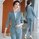 Chenfu professional blazer women's business interview formal white-collar sales suit suit manager hotel front desk work clothes gray suit + trousers XL recommended 110-120 Jin Jin equals 0.5 kg