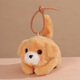 OIMG wagging tail cute dog doll panda plush doll doll bag pendant birthday gift school gift little cute dog [white] 7cm