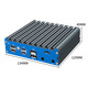 BiControl Four-réseau Gigabit mini ROS Soft Router Esxi Machine de commande industrielle virtuelle Virtual Machine de commande industrielle embarquée Win10 Linux N6000 N5105 Machine de commande industrielle embarquée N6210 Quad-core D4 [G48 Bleu en aluminium 226] M.2 Système de barre de disque dur