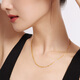 Luk Fu Jewelry Foot Gold Square Snake Bone Chain Gold Necklace Simple Claserotin Chain Priced L04TBGN0010 6.71 grams (including labor cost 671 yuan)