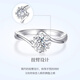MZMZ platinum ring heart-breaking real diamond pt950 platinum ring female proposal ring birthday anniversary gift to girlfriend light luxury model-heart-beating ring