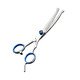 Zhizhou Pet Grooming Scissors Fish Mouth Safety Scissors Dog Teddy Haircut Curved Scissors Thinning and Trimming Cat Haircut Tools Pet Grooming Scissors - Up and Down Curved Scissors 17cm