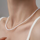 MeluxeS925 silver millet beads freshwater pearl necklace young and light luxury birthday gift for girlfriend, wife, mother, best friend