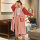 Delia coral velvet pajamas for women in winter plus velvet thickened nightgown for mid-length student cartoon autumn home clothes two-piece set 9921 2XL code (recommended 140-160Jin [Jin equals 0.5 kg])