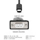 Z-TEK力特工业级USB转rs232串口线db9孔母头COM口23交叉线母口FTDI芯片Win11 Type-C口1.5米ZE761英国芯片