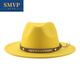 SMVP Tibetan top hat cowboy hat felt hat western cowboy woolen Tibetan hat ethnic style Xinjiang Tibet travel hat brown M (56-58cm)