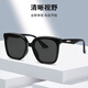 
Mu Dingding polarized sunglasses sunglasses men and women high-end feeling big faces to make people look slim in driving couples style glasses trendy sunscreen large frame glasses sunglasses [690 black frame gray sheet-polarized sheet]