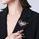Miling corsage brooch high-end exquisite fashion high-end women's pin accessories luxury suit brooch women's high-end light luxury blue