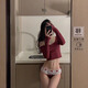 晴碧琳 2条装内裤女红色本命年蕾丝系带内裤女性感新款纯欲中低腰无痕 红色+黑色 2条 均码