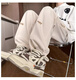 Poum Herren Ananas-Plaid Sticked Hosen Herren Herbst Large-Size-Krawatten Sport Casual Hosen Trendy Brand Jugendhusterfeuchtigkeit plus Samt HMFS-K38 M White Normal XL [Empfohlen 120-140jin [Jin gleich 0,5 kg]]