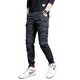 Gekochte Cui (Shucui) Frühlings- und Sommer-Herrenhose koreanische Style Trendy Marke Slim Casual Hosen für die trendige Persönlichkeit von Männern vielseitige Mehrfach-Tasten-Tarn-Tarn-Herren-modische Fußbindung Herrenhosen WJL-692e Größe 30 (Taillenumfang 2 Fuß 3)