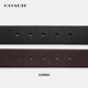 COACH brand direct supply men's belt double-sided cow leather belt 3.8CM black CQ023 New Year gift